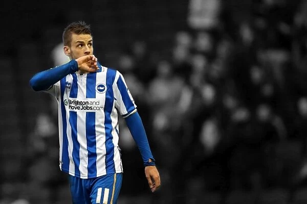 Andrea Orlandi's Double Strike: Brighton Leads Derby County 2-0 in the Npower Championship (January 12, 2013)