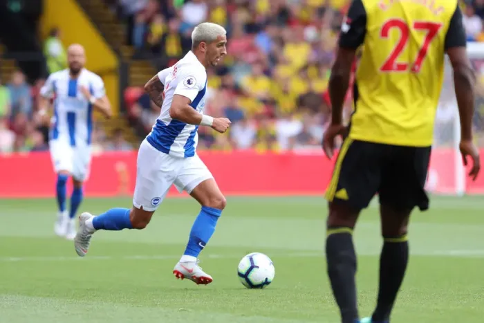Framed Print : Anthony Knockaert in Action: Brighton and Hove Albion vs. Watford, Premier League (11AUG18) Framed Print : Anthony Knockaert in Action: Brighton and Hove Albion vs. Watford, Premier League (11AUG18)