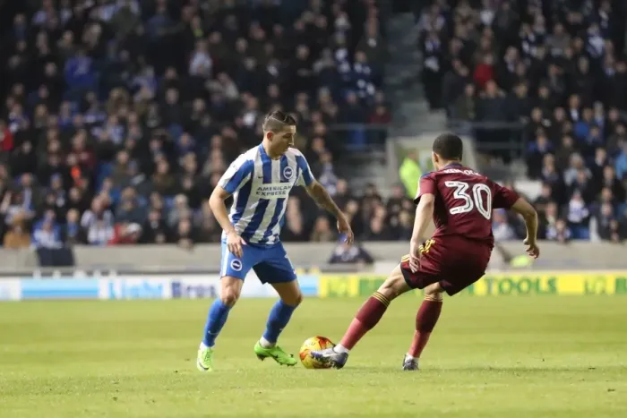 Framed Print : Anthony Knockaert in Action: Brighton & Hove Albion vs Ipswich Town, EFL Sky Bet Championship (14 February 2017) Framed Print : Anthony Knockaert in Action: Brighton & Hove Albion vs Ipswich Town, EFL Sky Bet Championship (14 February 2017)