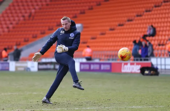 Framed Print : Antti Niemi in Action: Blackpool vs. Brighton & Hove Albion, Sky Bet Championship (31Jan15) Framed Print : Antti Niemi in Action: Blackpool vs. Brighton & Hove Albion, Sky Bet Championship (31Jan15)