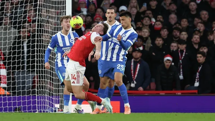 Framed Print : Arsenal v Brighton and Hove Albion Premier League 27DEC25 Framed Print : Arsenal v Brighton and Hove Albion Premier League 27DEC25