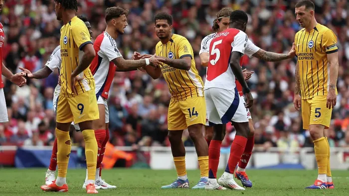 Framed Print : Arsenal v Brighton and Hove Albion Premier League 31AUG24 Framed Print : Arsenal v Brighton and Hove Albion Premier League 31AUG24