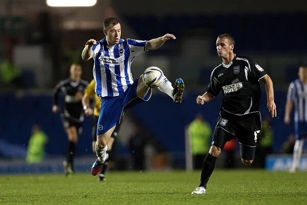 Ashley Barnes in Action for Brighton & Hove Albion vs. Ipswich Town, October 2012