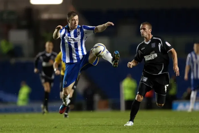 Framed Print : Ashley Barnes in Action for Brighton & Hove Albion vs. Ipswich Town, October 2012 Framed Print : Ashley Barnes in Action for Brighton & Hove Albion vs. Ipswich Town, October 2012
