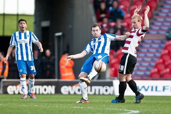 Ashley Barnes of Brighton & Hove Albion in Action against Doncaster Rovers, March 3, 2012