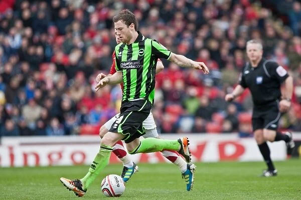 Ashley Barnes of Brighton & Hove Albion in Action against Barnsley, Npower Championship, 2012