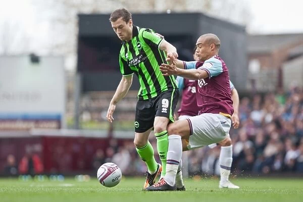 Ashley Barnes of Brighton & Hove Albion in Action against West Ham United, Npower Championship, 2012