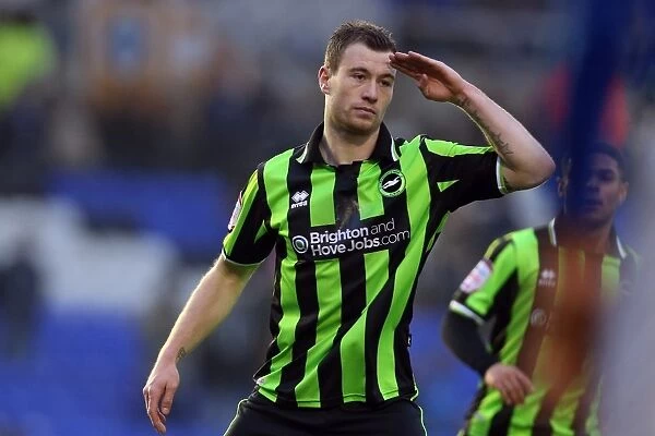 Ashley Barnes Scores Equalizing Goal for Brighton & Hove Albion Against Birmingham City in Npower Championship, January 19, 2013