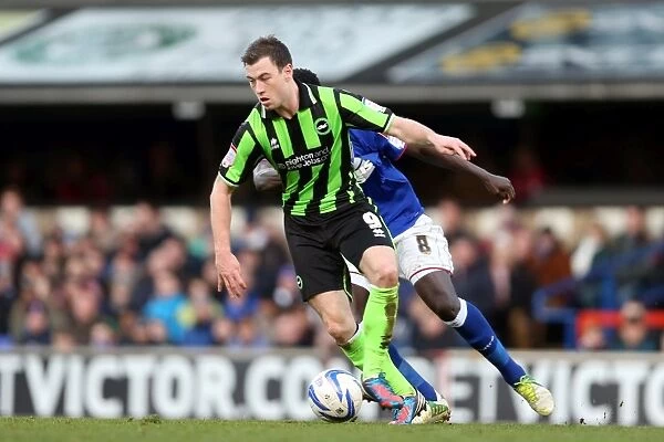 Ashley Barnes: Thriving in the Thick of the Action - Brighton & Hove Albion vs. Blackburn Rovers, Npower Championship, Portman Road, Ipswich (January 1, 2013)