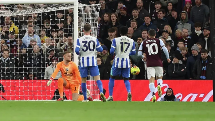Framed Print : Aston Villa v Brighton and Hove Albion Premier League 11FEB26 Framed Print : Aston Villa v Brighton and Hove Albion Premier League 11FEB26