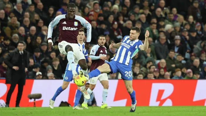 Framed Print : Aston Villa v Brighton and Hove Albion Premier League 11FEB26 Framed Print : Aston Villa v Brighton and Hove Albion Premier League 11FEB26