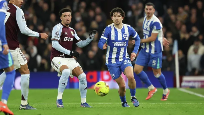 Framed Print : Aston Villa v Brighton and Hove Albion Premier League 11FEB26 Framed Print : Aston Villa v Brighton and Hove Albion Premier League 11FEB26