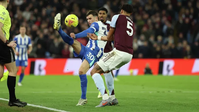 Framed Print : Aston Villa v Brighton and Hove Albion Premier League 11FEB26 Framed Print : Aston Villa v Brighton and Hove Albion Premier League 11FEB26