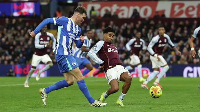Framed Print : Aston Villa v Brighton and Hove Albion Premier League 11FEB26 Framed Print : Aston Villa v Brighton and Hove Albion Premier League 11FEB26