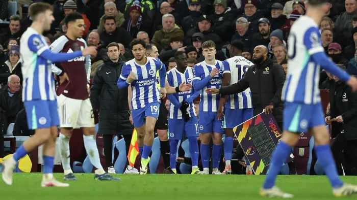 Framed Print : Aston Villa v Brighton and Hove Albion Premier League 11FEB26 Framed Print : Aston Villa v Brighton and Hove Albion Premier League 11FEB26