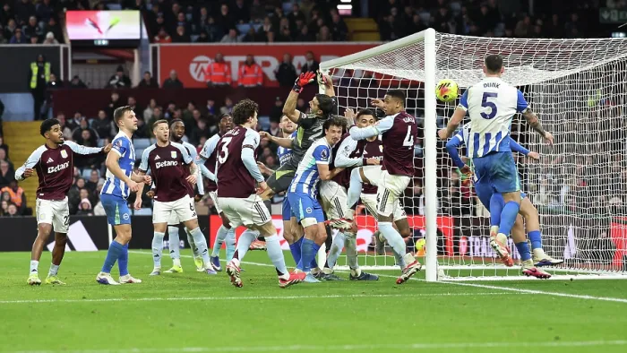Framed Print : Aston Villa v Brighton and Hove Albion Premier League 11FEB26 Framed Print : Aston Villa v Brighton and Hove Albion Premier League 11FEB26