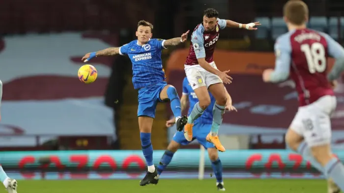 Framed Print : Aston Villa vs. Brighton and Hove Albion: Intense Premier League Clash at Villa Park (21NOV20)