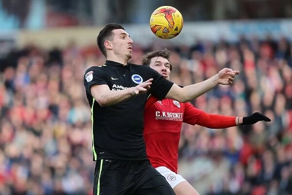 Barnsley vs. Brighton and Hove Albion: EFL Sky Bet Championship Clash at Oakwell (18FEB17) - Intense Action from Football Rival