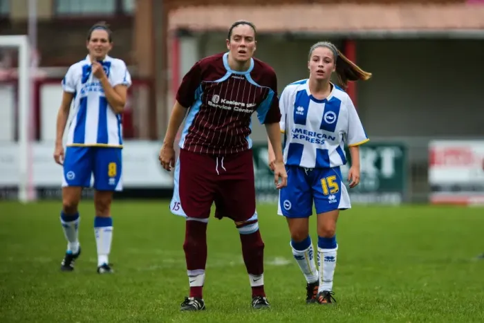 Framed Print : Battle on the Field: Brighton & Hove Albion Women vs. Chesham (2013-14 Season) Framed Print : Battle on the Field: Brighton & Hove Albion Women vs. Chesham (2013-14 Season)