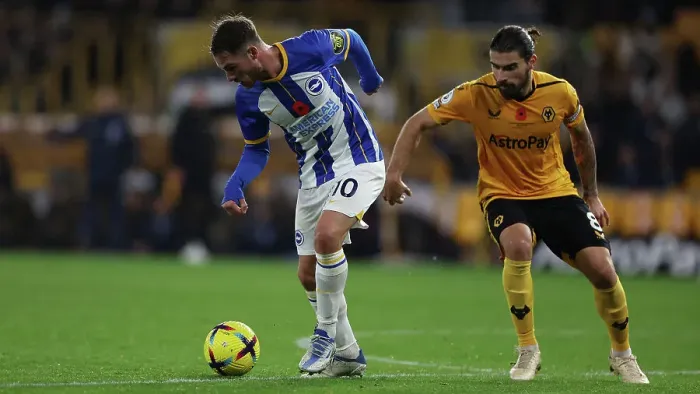 Framed Print : A Battle at Molineux: Premier League Showdown between Wolverhampton Wanderers and Brighton & Hove Albion (5th November 2022) Framed Print : A Battle at Molineux: Premier League Showdown between Wolverhampton Wanderers and Brighton & Hove Albion (5th November 2022)