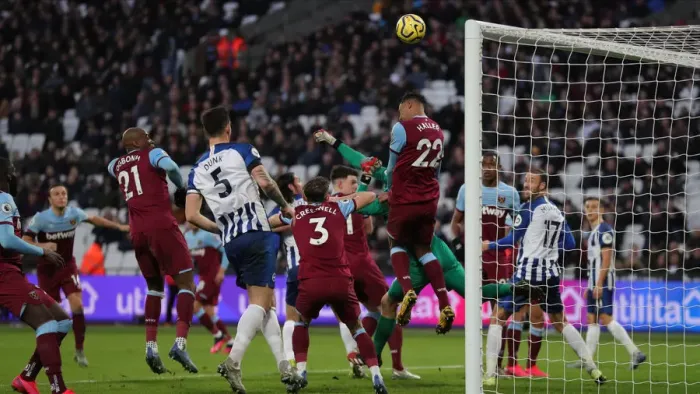 Framed Print : A Battle in the Premier League: West Ham United vs. Brighton and Hove Albion (1st February 2020) Framed Print : A Battle in the Premier League: West Ham United vs. Brighton and Hove Albion (1st February 2020)
