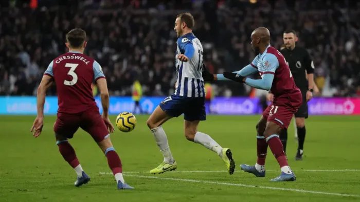 Framed Print : Battle in the Premier League: West Ham United vs. Brighton and Hove Albion - February 1, 2020 Framed Print : Battle in the Premier League: West Ham United vs. Brighton and Hove Albion - February 1, 2020