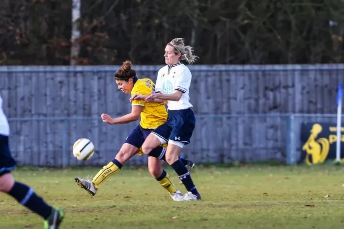 Framed Print : Battle of the Seaside: Brighton & Hove Albion vs. Tottenham - Women's Football Clash in the 2013-14 Season