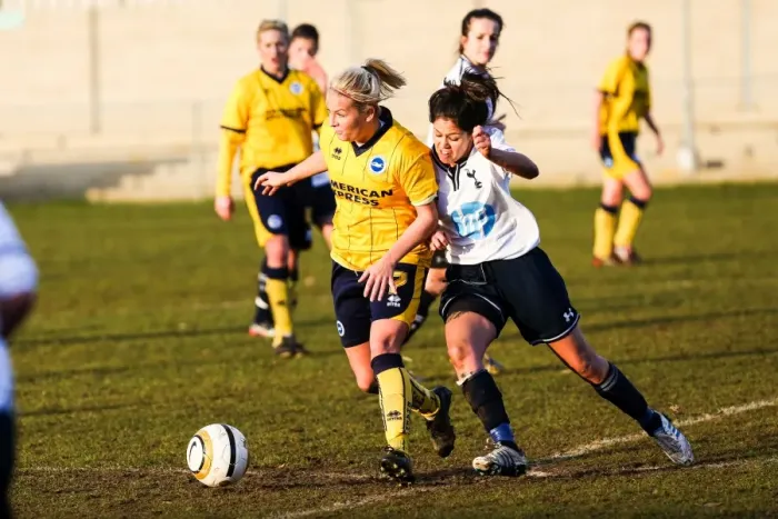 Framed Print : Battle of the Seaside: Brighton & Hove Albion vs. Tottenham - Women's Football, 2013-14 Season Framed Print : Battle of the Seaside: Brighton & Hove Albion vs. Tottenham - Women's Football, 2013-14 Season