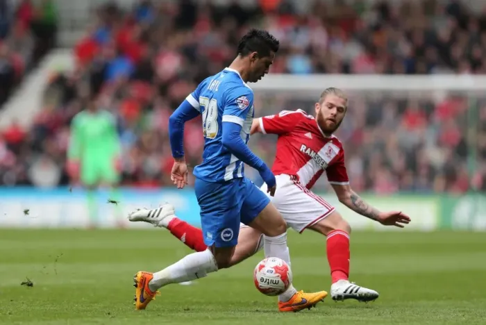 Framed Print : Battling Kayal: Middlesbrough vs. Brighton & Hove Albion, Championship Showdown, May 2015 Framed Print : Battling Kayal: Middlesbrough vs. Brighton & Hove Albion, Championship Showdown, May 2015
