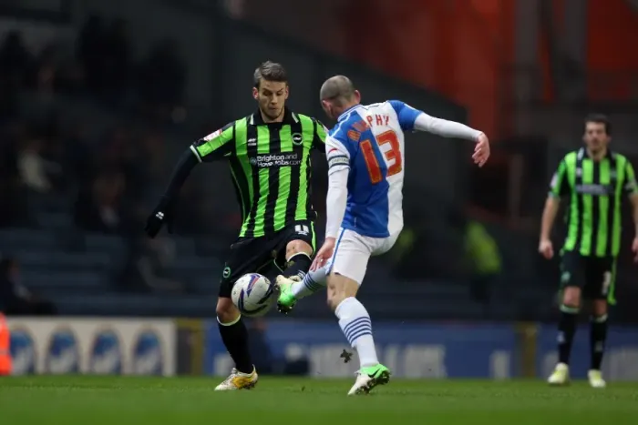 Framed Print : Battling for Possession: Orlandi vs. Murphy, Blackburn vs. Brighton, Npower Championship (January 22, 2013) Framed Print : Battling for Possession: Orlandi vs. Murphy, Blackburn vs. Brighton, Npower Championship (January 22, 2013)
