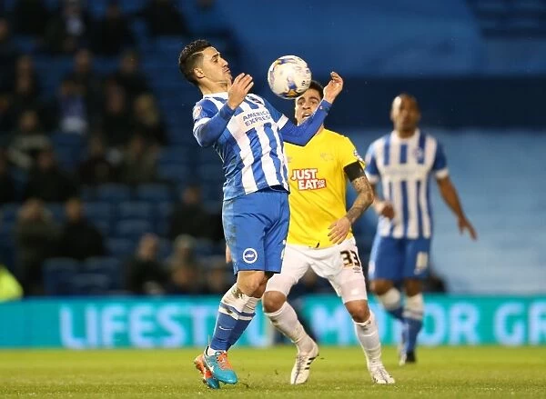 Beram Kayal in Action: Brighton Midfielder Takes on Derby County in Sky Bet Championship 2015 (3 March)