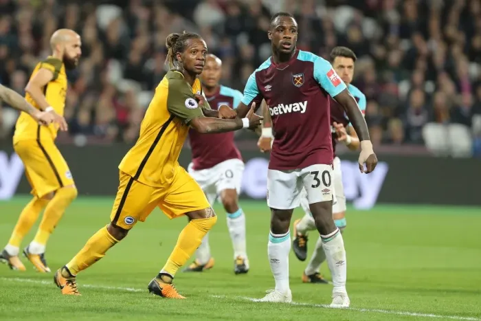 Framed Print : Bong vs. Antonio: Intense Clash Between West Ham and Brighton in Premier League (20OCT17) Framed Print : Bong vs. Antonio: Intense Clash Between West Ham and Brighton in Premier League (20OCT17)
