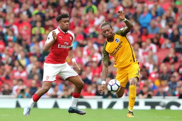 Framed Print : Bong vs Iwobi: Intense Battle at the Emirates - Arsenal vs Brighton and Hove Albion, Premier League (01OCT17) Framed Print : Bong vs Iwobi: Intense Battle at the Emirates - Arsenal vs Brighton and Hove Albion, Premier League (01OCT17)