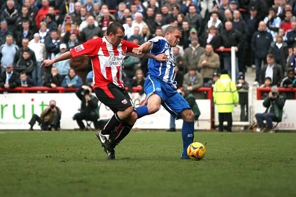Brentford Action. Lynch in action at Brentford on 10th February 2007
