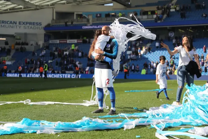 Framed Print : Brighton & Hove Albion: Premier League Survival Celebration - Players Lap of Appreciation (vs Manchester City, 12May19) Framed Print : Brighton & Hove Albion: Premier League Survival Celebration - Players Lap of Appreciation (vs Manchester City, 12May19)