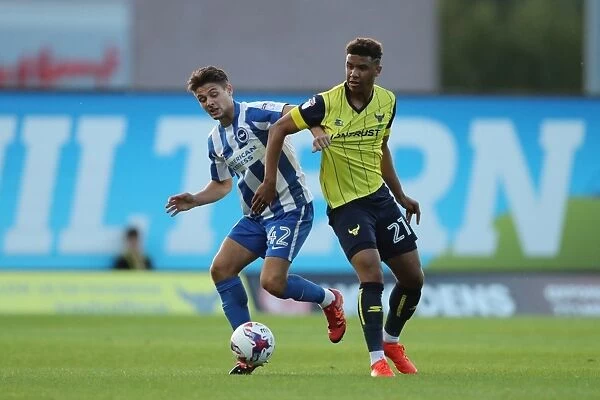 Brighton and Hove Albion in Action Against Oxford United during the 2016 EFL Cup Second Round