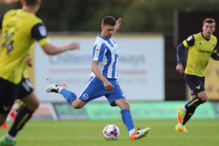 Framed Print : Brighton and Hove Albion in Action Against Oxford United during EFL Cup Clash, August 2016