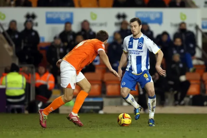 Framed Print : Brighton & Hove Albion Away at Blackpool (2013-14 Season)