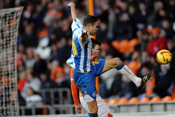 Framed Print : Brighton & Hove Albion Away at Blackpool (2013-14 Season)