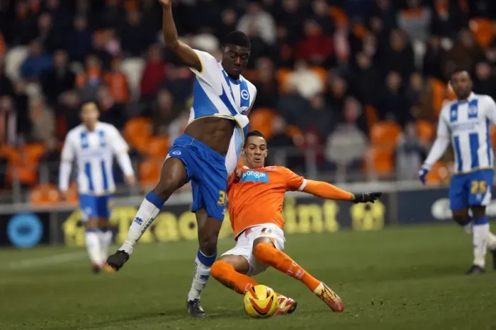 Framed Print : Brighton & Hove Albion Away at Blackpool (2013-14 Season)