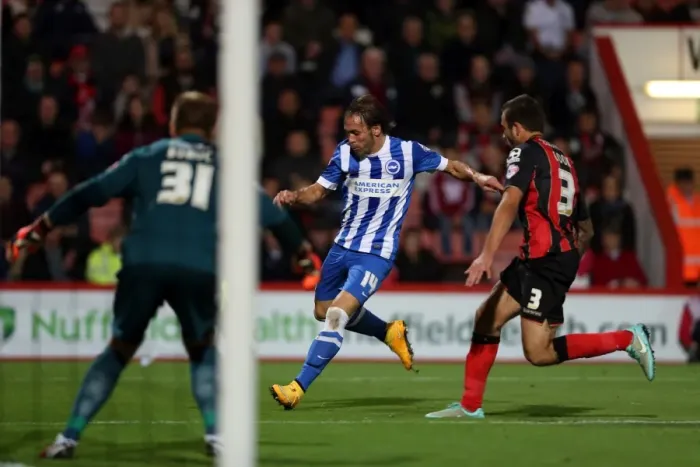 Framed Print : Brighton & Hove Albion Away at Bournemouth - Season 2014-15 (01NOV14) Framed Print : Brighton & Hove Albion Away at Bournemouth - Season 2014-15 (01NOV14)