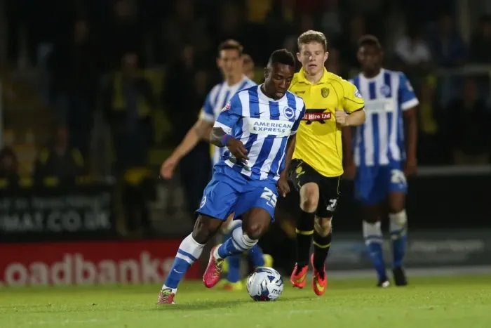 Framed Print : Brighton & Hove Albion Away at Burton Albion (24SEP14)