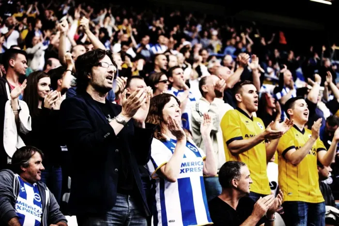 Framed Print : Brighton and Hove Albion Away Days 2013-14: Birmingham City - Fan Atmosphere Framed Print : Brighton and Hove Albion Away Days 2013-14: Birmingham City - Fan Atmosphere