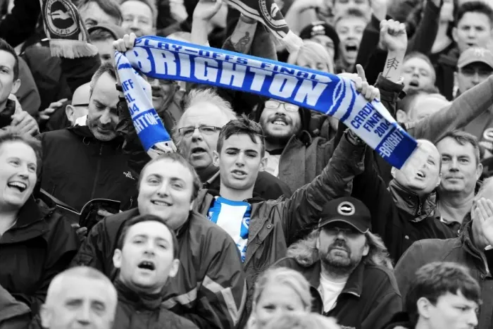 Framed Print : Brighton and Hove Albion Away Days 2013-14: Sea of Supporters at Yeovil Town Framed Print : Brighton and Hove Albion Away Days 2013-14: Sea of Supporters at Yeovil Town