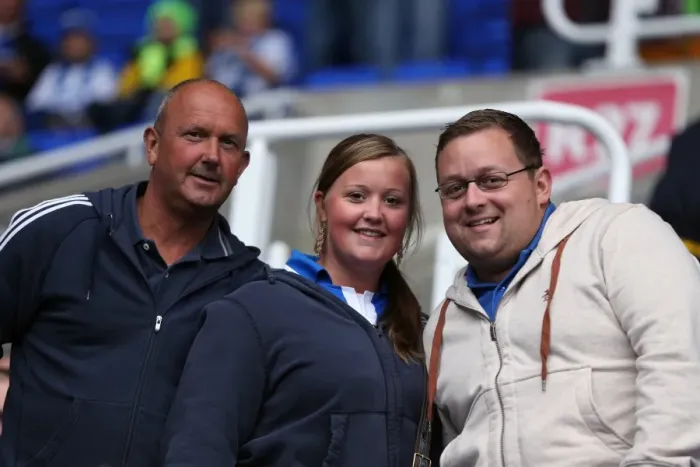 Framed Print : Brighton and Hove Albion Away Days 2013-14: Seafront Fans at Reading Framed Print : Brighton and Hove Albion Away Days 2013-14: Seafront Fans at Reading