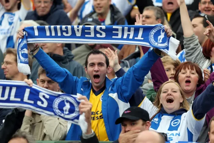 Framed Print : Brighton and Hove Albion Away Days 2013-14: Unified Fan Crowd at Yeovil Town Framed Print : Brighton and Hove Albion Away Days 2013-14: Unified Fan Crowd at Yeovil Town