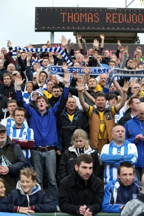 Framed Print : Brighton & Hove Albion Away at Yeovil Town (2013-14 Season): October 19, 2013