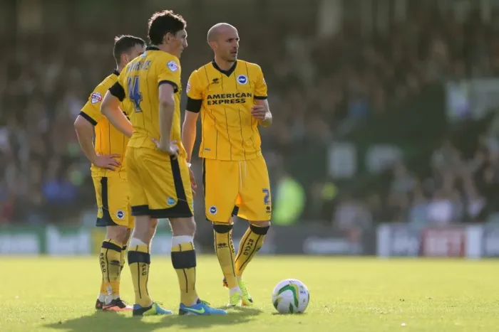 Framed Print : Brighton & Hove Albion Away at Yeovil Town (2013-14 Season): October 19, 2013