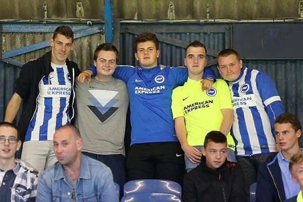 Brighton and Hove Albion Celebrate Victory Over Southend United in 2015 Capital One Cup