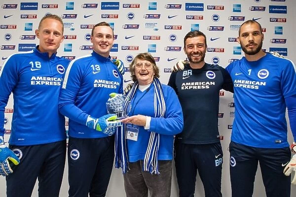 Brighton and Hove Albion: David Stockdale Honored with Coach Travellers Player of the Season Award vs. Derby County (02 / 05 / 2016)